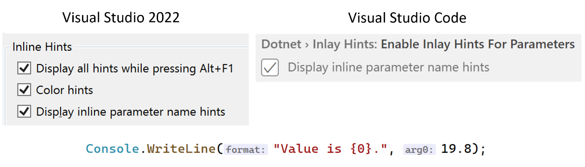 Figure 1.19: Configuring inline hints aka inlay hints
